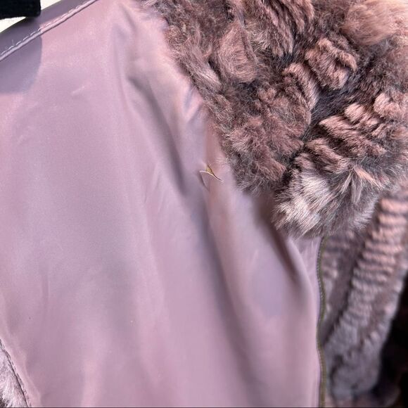 🌺3 FOR $20🌺 - FU DA Faux Fur Reversible Teddy vest Large purple - Picture 7 of 7